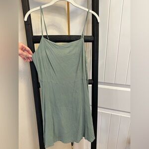 green mini sundress